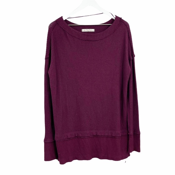 Free People North Shore Purple Thermal SZ XS - Picture 5 of 8
